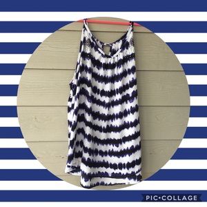 Lane Bryant Tye-Dye Striped Blouse